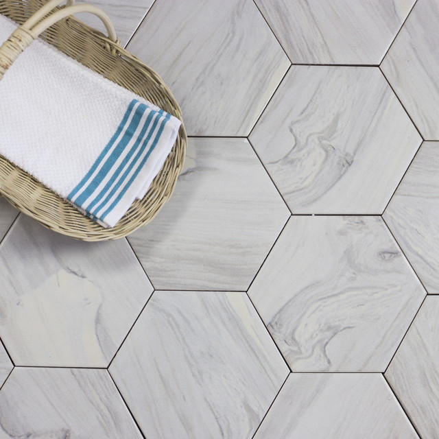 8 X8 Hexagon Luxury White Oak Wood Look Ceramic Plank Floor Tile 8 X8 Hexagon Luxury White Oak Wood Look Ceramic Plank Floor Tile Set Of 20 Contemporary Wall And By Abolos