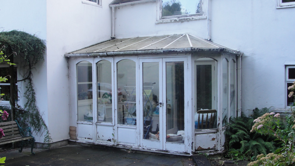 Old dilapidated conservatory