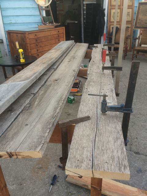 Fabricate a Large Dining Table Using Vintage, Reconstituted Wood