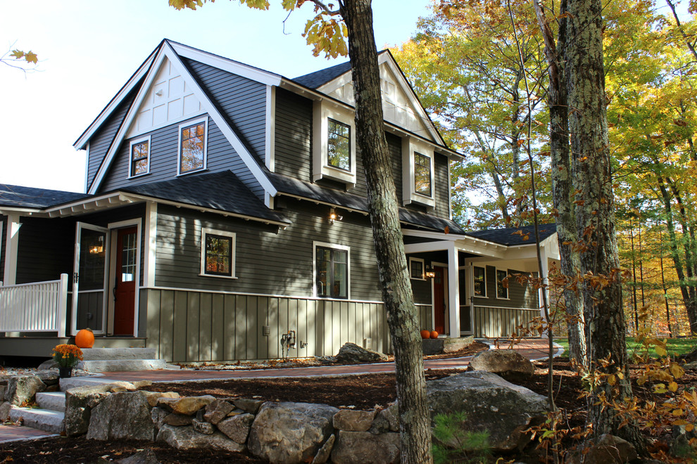 Inspiration for a craftsman entryway remodel in Boston