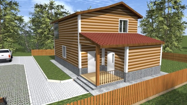 Пенобетонный индивидуальный жилой дом [008.14]