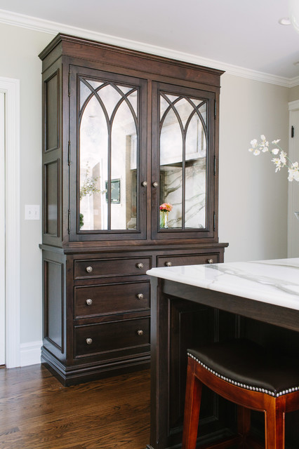 Dish Storage And Food Pantry Transitional Kitchen Chicago