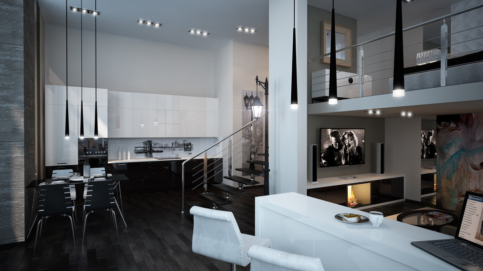 Однокомнатная квартира, высота потолка 4 м