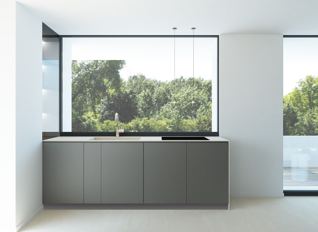 AC loft contemporaneo-cocina