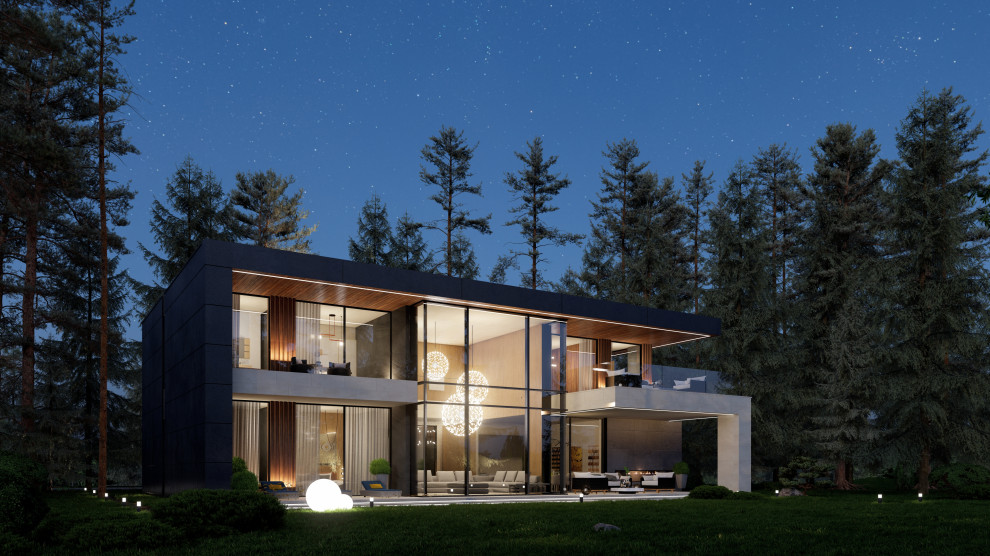 Дом в стиле минимализм 250 м.кв.