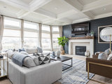 Beach Style Family Room Beach Style Living Room