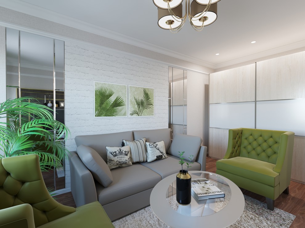 Однокомнатный модуль в стиле Неоклассика #domoru1room