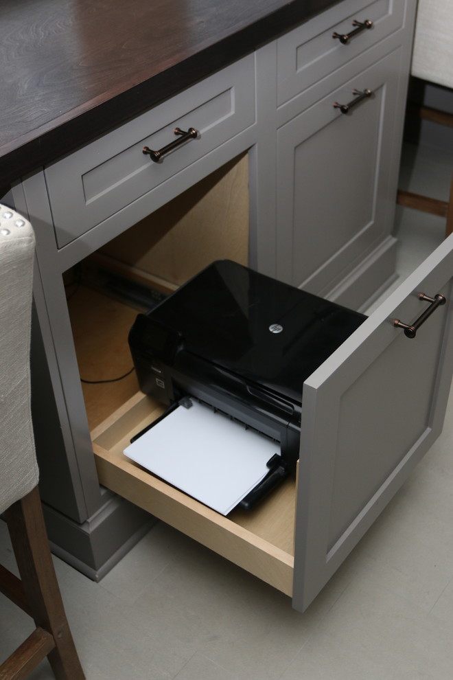 Example of a transitional home office design in Atlanta