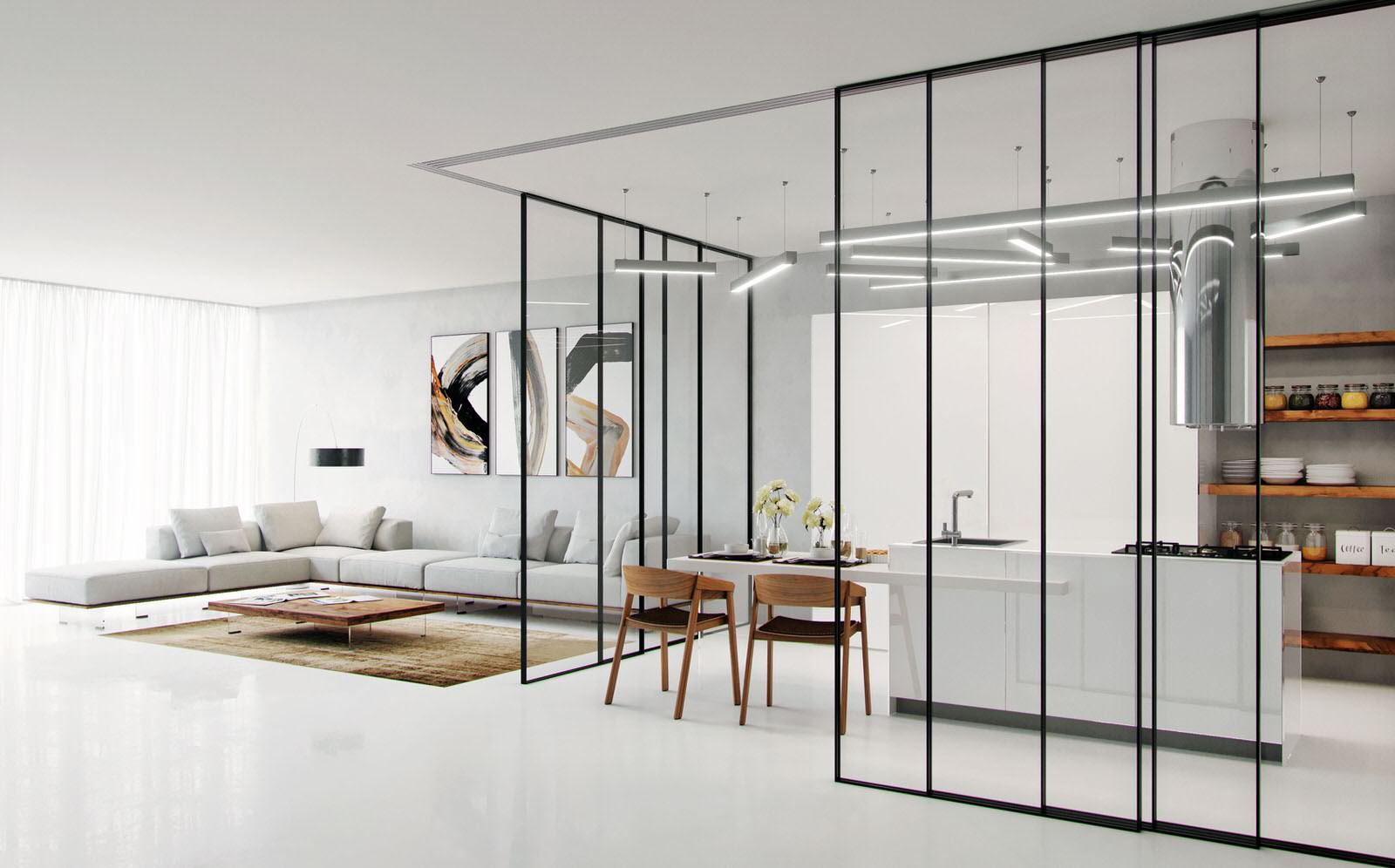 Стеклянная перегородка Rima от Pavetra