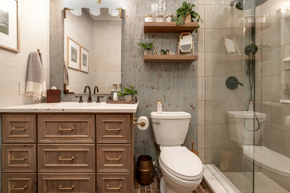 Inspiration for a mediterranean bathroom remodel in Wichita