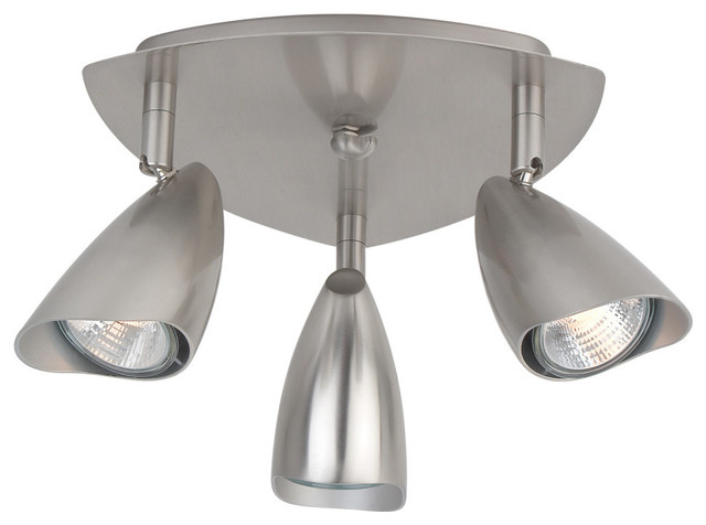 Grayson 3 Light Brushed Steel Semi Flush Mount Ceiling Grayson 3 Light Brushed Steel Semi Flush Mount Ceiling