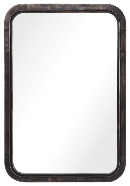 Zinc Decor Ford Rectangular Dark Bronze Wall Mirror Transitional Zinc Decor Ford Rectangular Dark Bronze