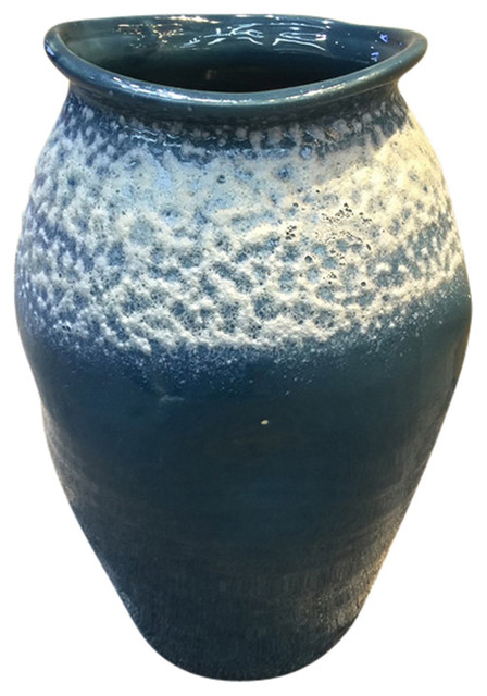 Adorning Ceramic Vase, Blue
