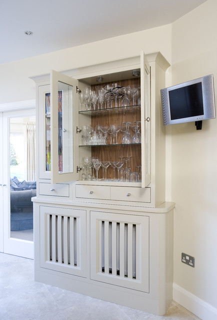 Painted kitchen with walnut contemporary-kitchen