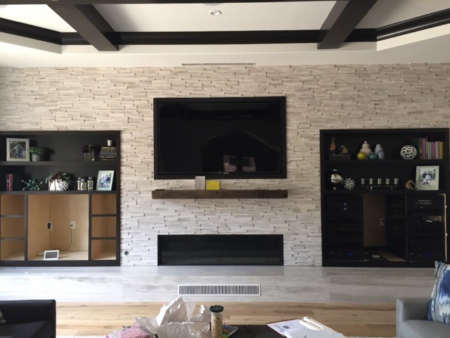 Linear Fireplace - Flare 70" trendy-dagligstue
