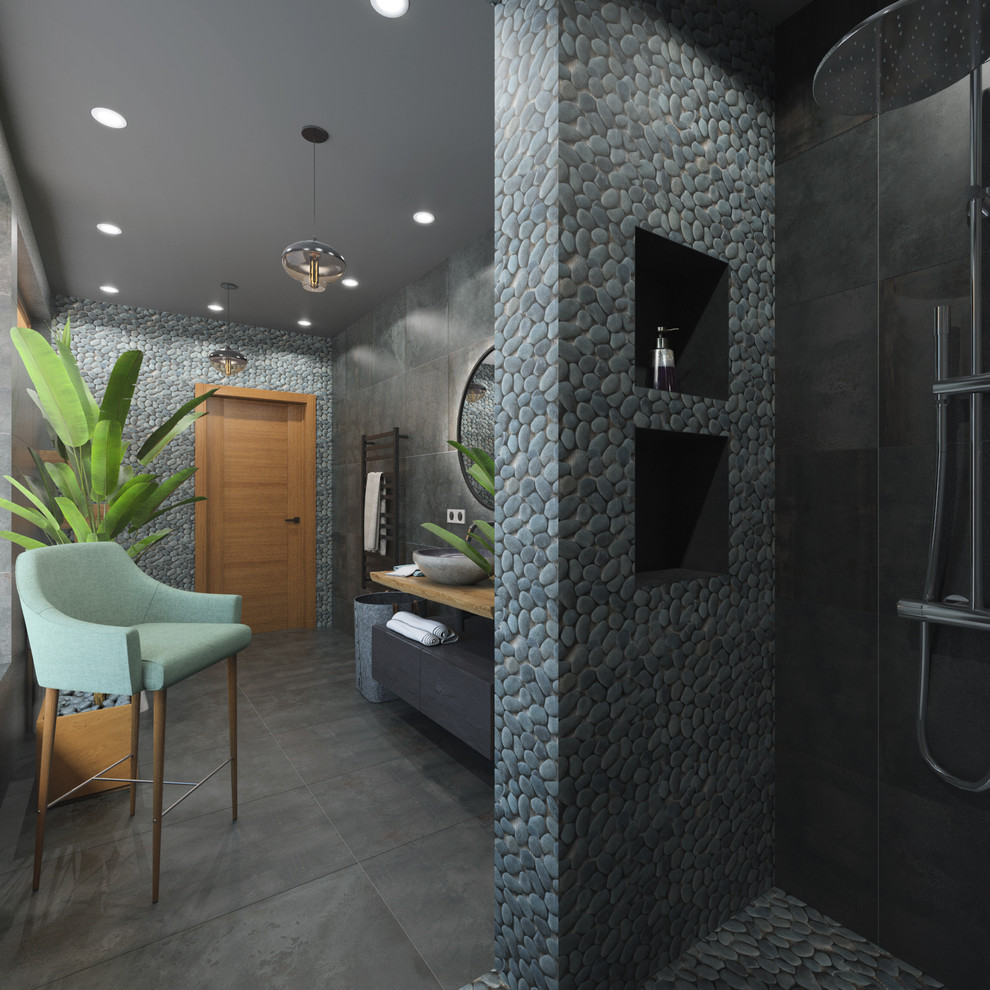 Интерьер каркасного дома, фахверка в экостиле