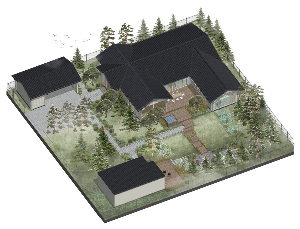 Аксонометрия Репино парк