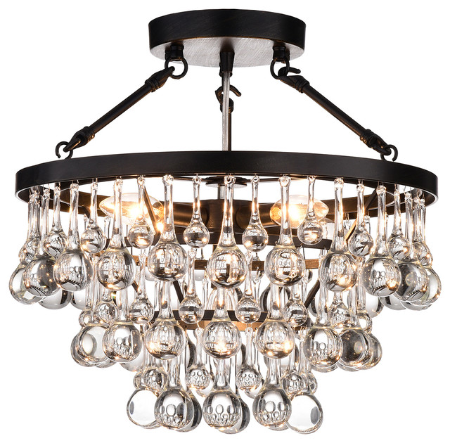 Ariane 5 Light Black Semi Flush Mount Contemporary Ceiling Lighting By Wellyer Inc - Semi Flush Chandelier Black Ariane 5 Light Black Semi Flush Mount Contemporary Ceiling Lighting By Wellyer Inc - Semi Flush Chandelier Black