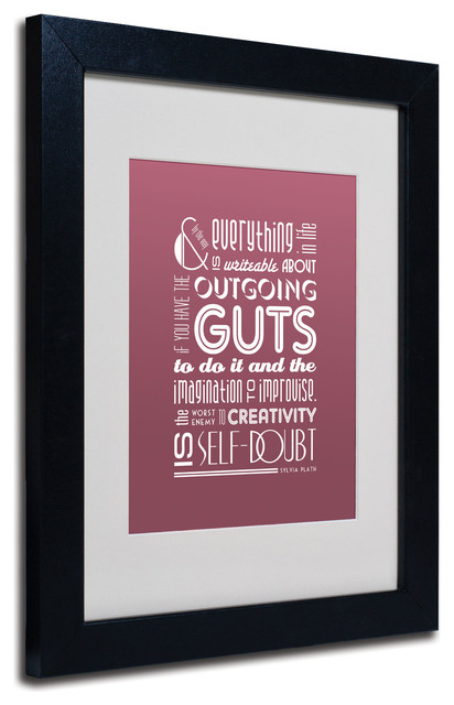 'Outgoing Guts II' Matted Framed Canvas Art by Megan Romo