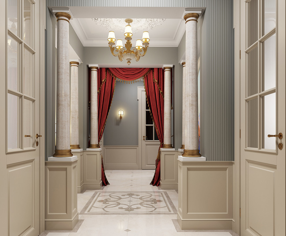 Прихожая в стиле легкой классики