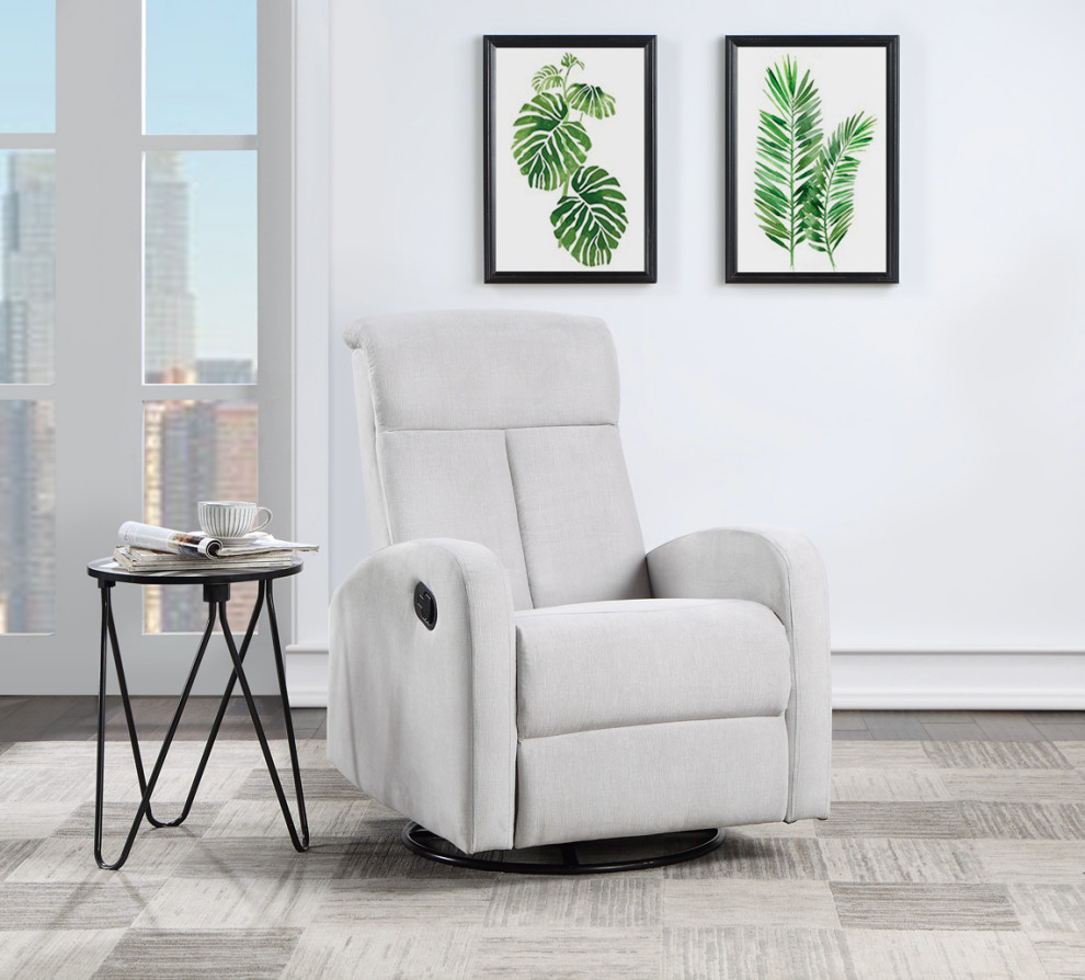 Amber Swivel Glider Recliner Transitional Recliner Chairs by AFG