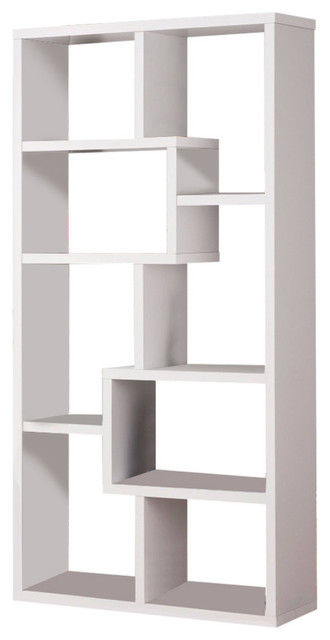 Mesmerizing Multiple Cubed Rectangular Bookcase White