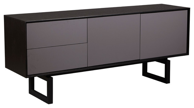 Burano Collection Black Oak 3-Section Sideboard