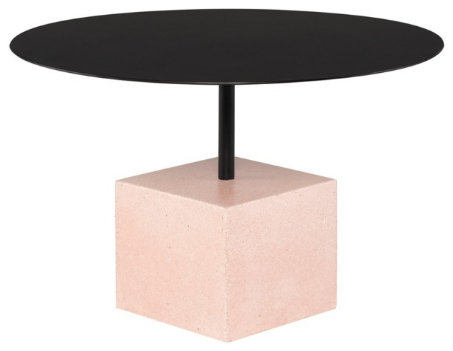 28 W Coffee Table Modern Round Black, Cube Coffee Table Black