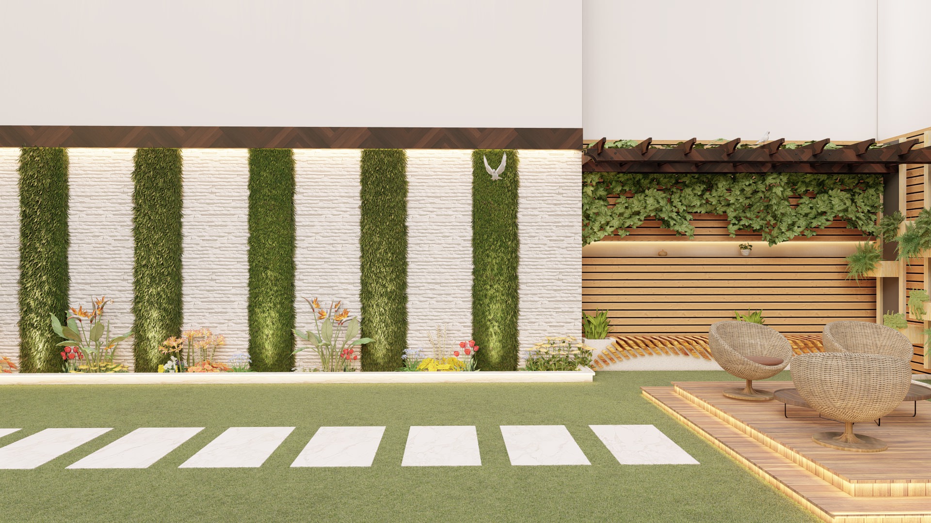 contemporary Garden design at Woodford Green