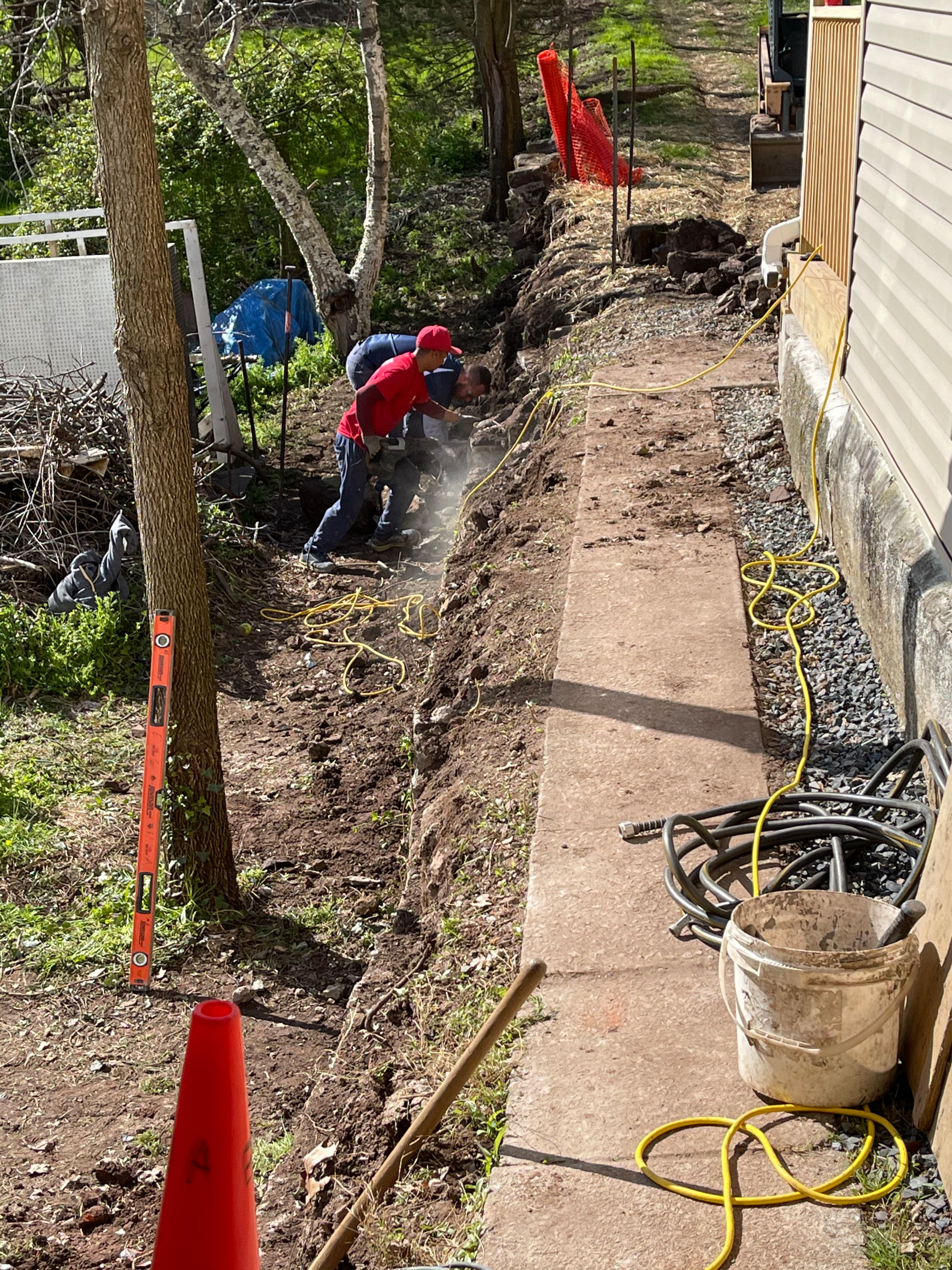 Retaining Wall In Progress