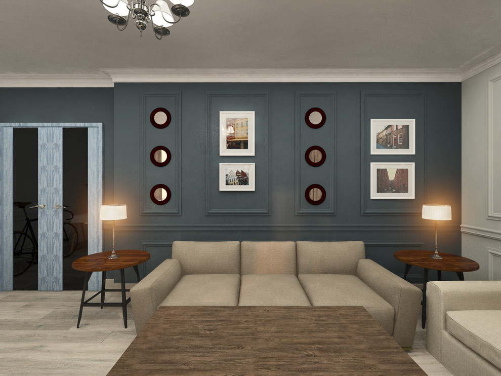 Дизайн интерьера однокомнатной квартиры.Современная класиика