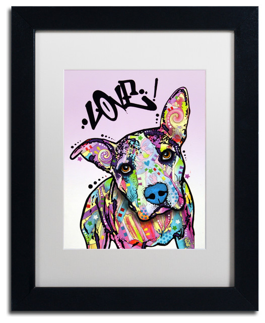 Dean Russo 'Love!' Framed Art, Black Frame, 11"x14", White Matte