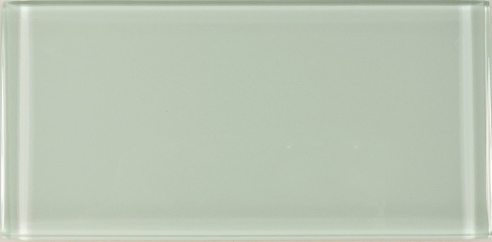 3"x6" CrystileSubway Tile, Ice Mist Glossy, Set of 15