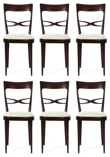Sculptural Mid Century Melchiorre Bega Dining Chairs Set Of Six