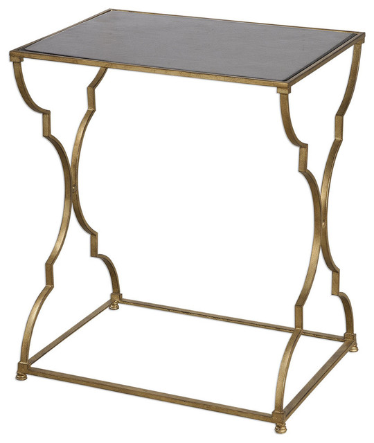Uttermost Caitland Accent Table Antique Gold