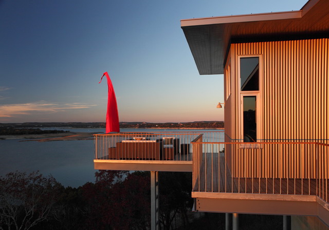 Villa Nuevo contemporaneo-terraza-y-balcon