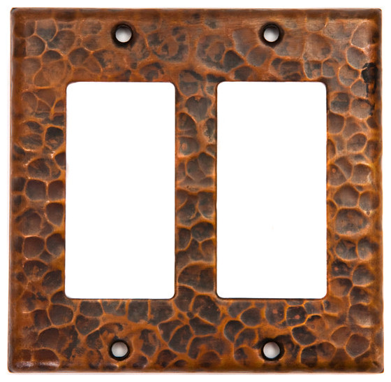 Premier Copper Products SR2 Double Rocker Switch and GFI Outlet - Oil Rubbed