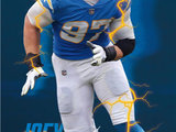 NFL Los Angeles Chargers - Joey Bosa 21 Wall Poster, 22.375 x 34, Framed  