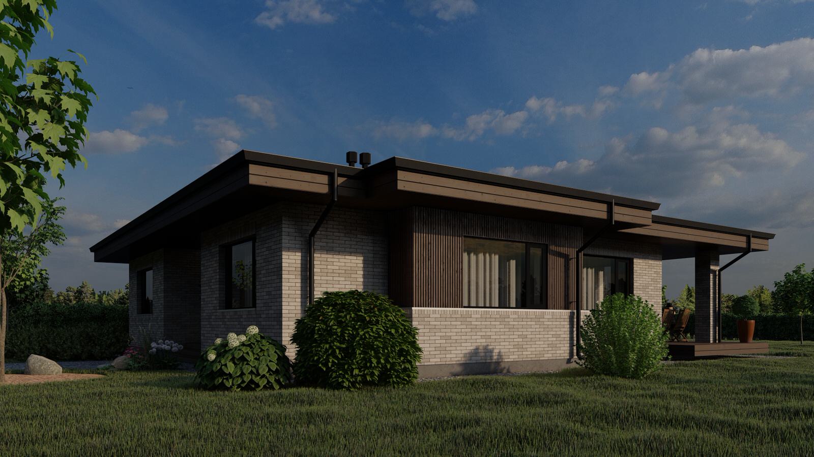 Одноэтажный дом в пос. Зимняя горка