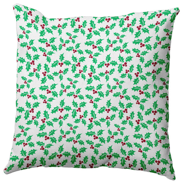 Holly Bush Accent Pillow, Bright Green, 20"x20"