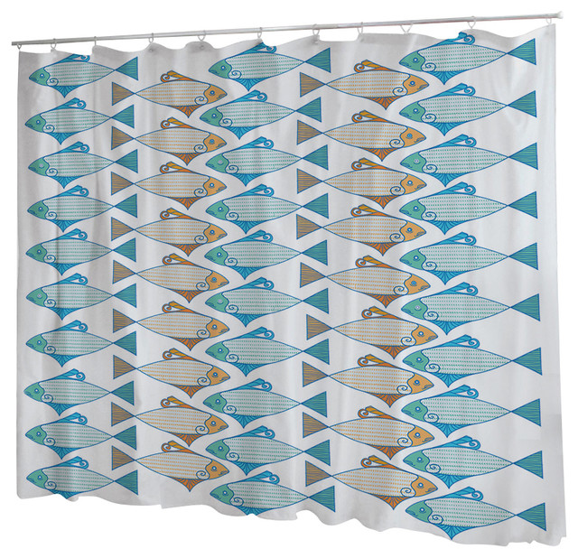 Uneekee Tessellated Fish Shower Curtain