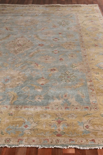 Antique Weave Oushak Light Blue And Gold Traditional Area Rugs By Exquisite - Light Blue And Gold Area Rug Antique Weave Oushak Light Blue And Gold Traditional Area Rugs By Exquisite - Light Blue And Gold Area Rug