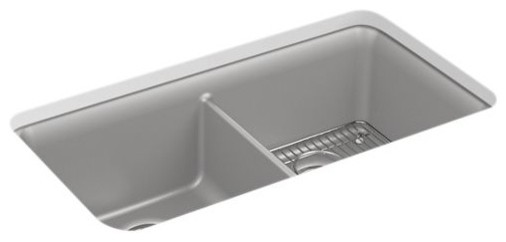 Kohler Cairn 33-1/2" X 18-5/16" X 9-1/2" Neoroc Kitchen Sink w/ Sink Rack