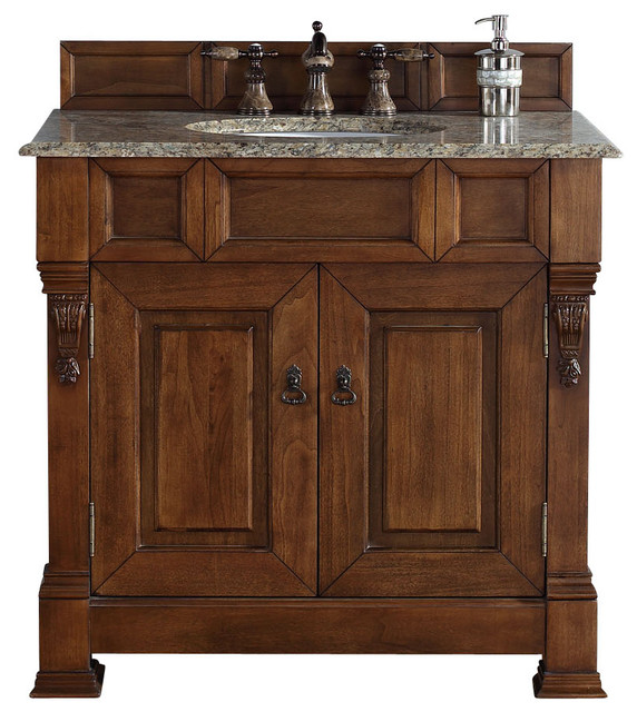 Brookfield 36 Country Oak Single Vanity Traditional Bathroom Brookfield 36 Single Cabinet In Country Oak Only No Top