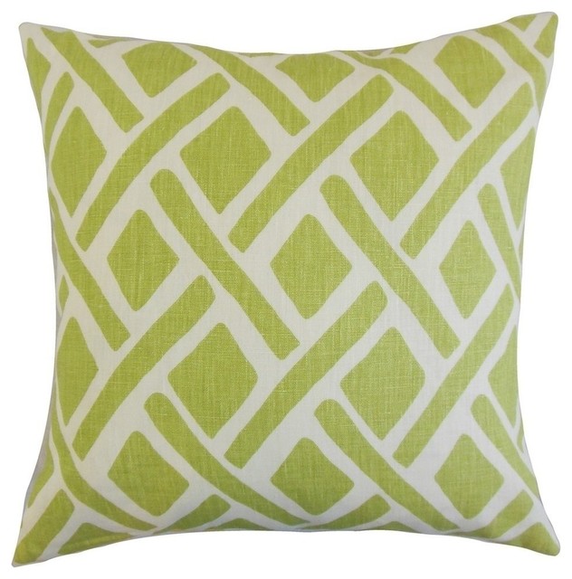 Satchel Geometric Pillow, New Leaf 20"x20"