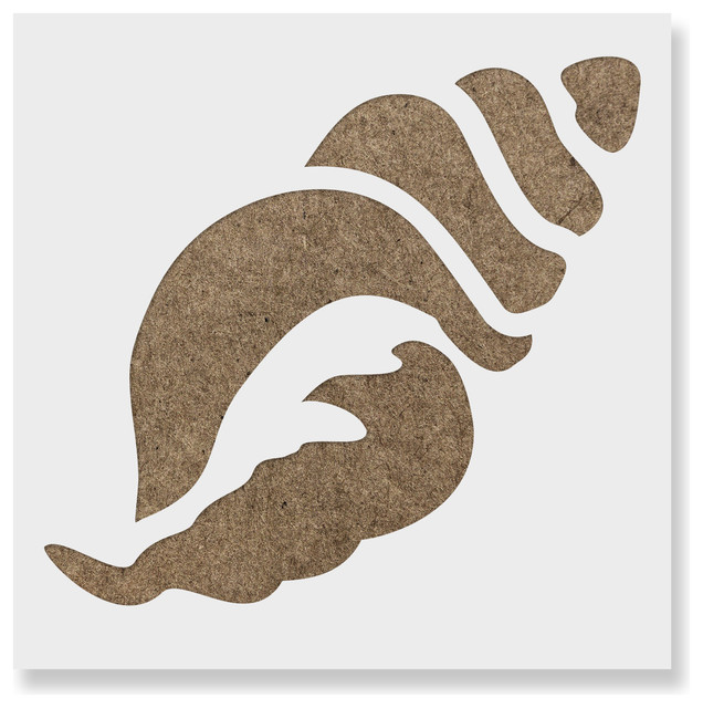 Seashell Stencil for DIY Projects, Beach Style Wall Stencils by