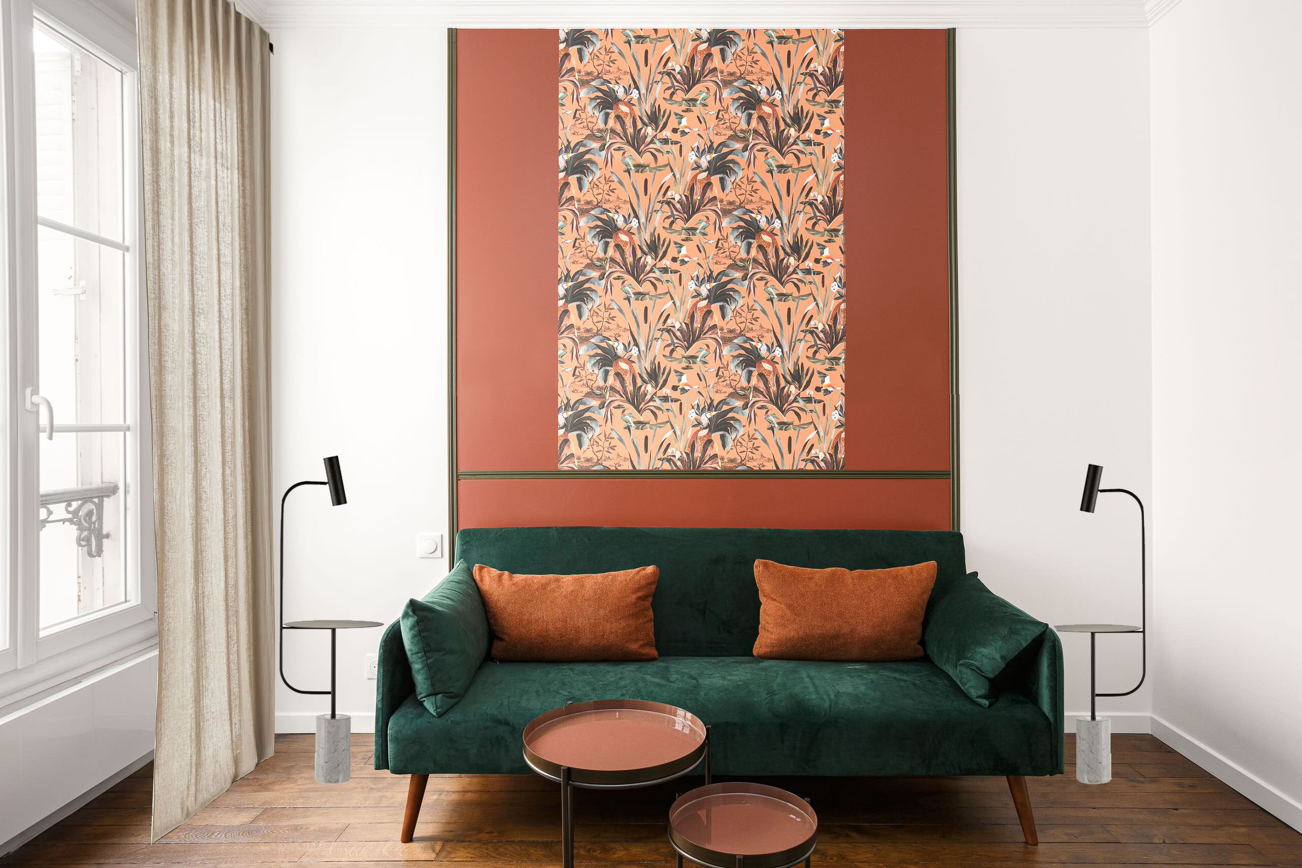 おしゃれな寝室 オレンジの壁 のインテリア画像 75選 22年9月 Houzz ハウズ