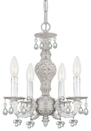 Crystorama Sutton 4 Light Amber Crystal, Mini Crystal Candle Chandelier
