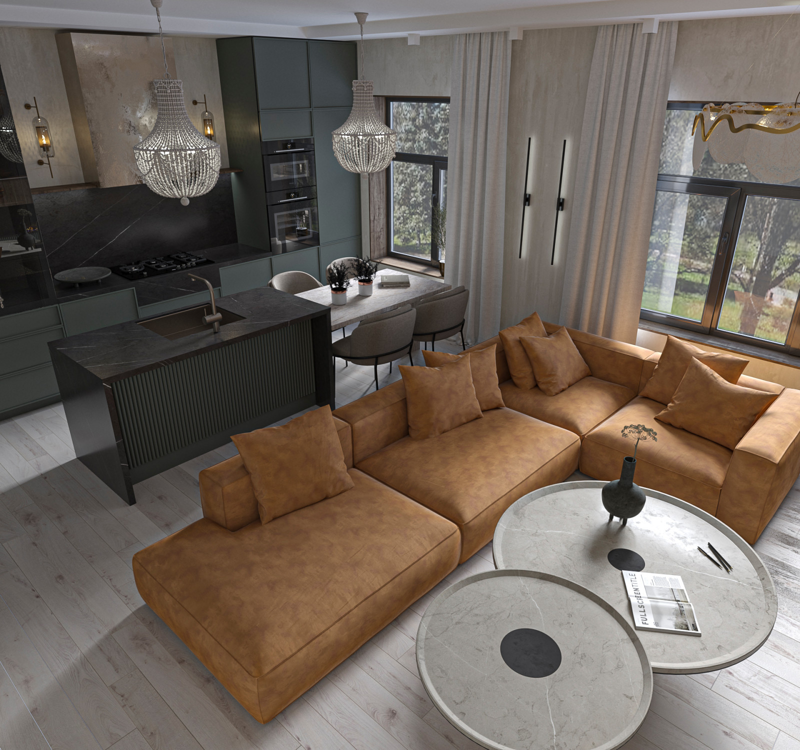 Проект квартиры в современном стиле.