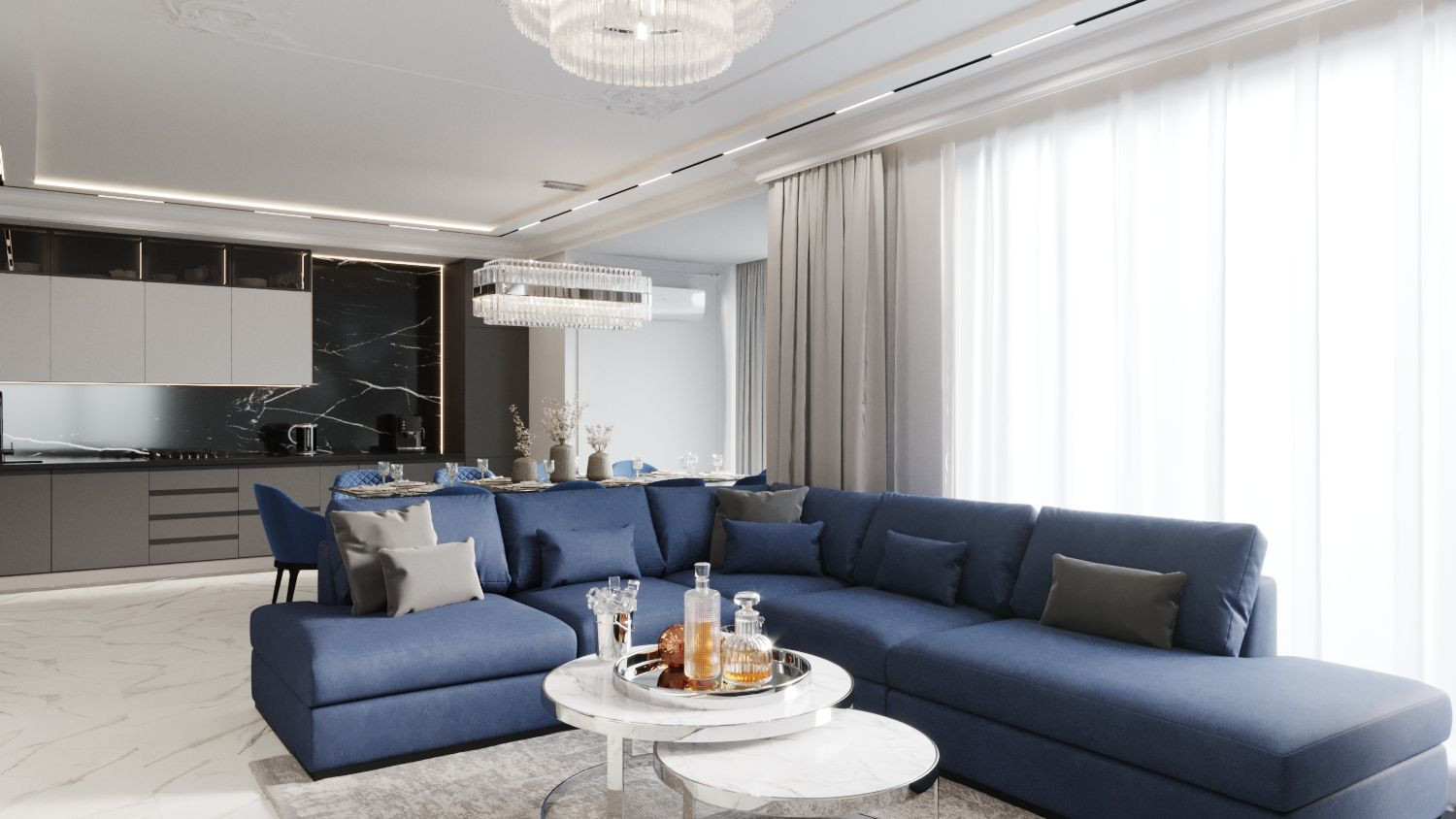 Частный дом // 1 этаж // Дизайн студия Льва Терехова